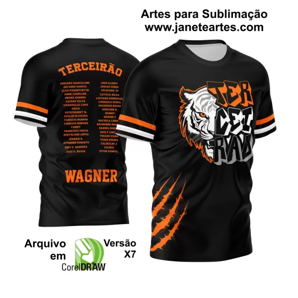 Arte Vetor Camisa Terceirão 2024 Tigre Branco