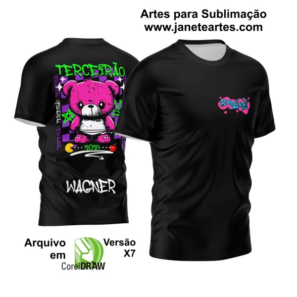 Arte Vetor Camisa Terceirão 2024 Urso