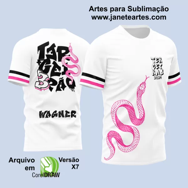 Arte Vetor Camisa Terceirão Cobra