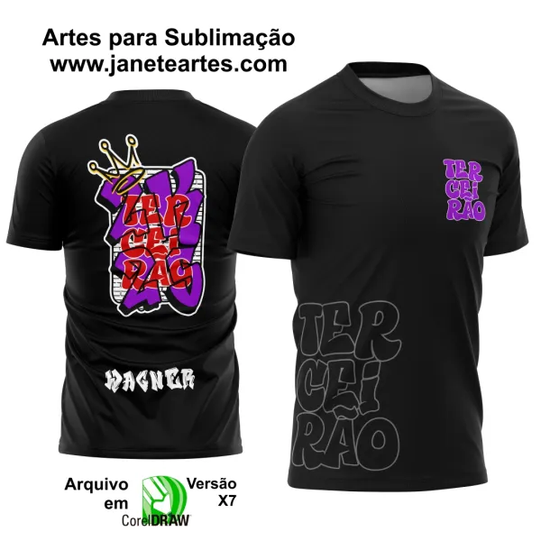 Arte Vetor Camisa Terceirão Graffite no Muro 2025