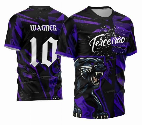 Arte Vetor Camisa Terceirão Pantera Negra Esportiva 2024