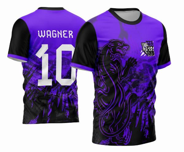 Arte Vetor Camisa Terceirão Pantera Negra Esportiva 2024 Modelo 02
