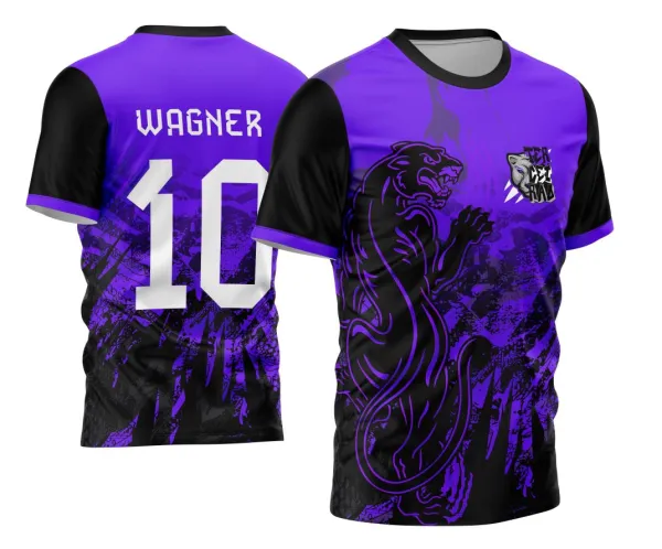 Arte Vetor Camisa Terceirão Pantera Negra Esportiva 2024 Modelo 02