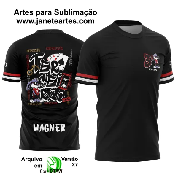 Arte Vetor Camisa Terceirão Pernalonga 2025