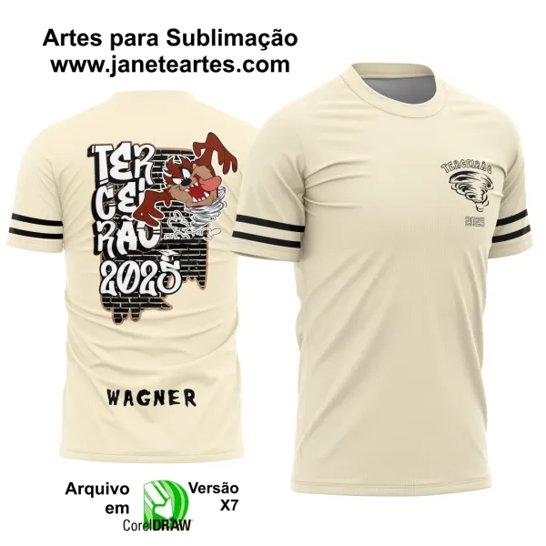 Arte Vetor Camisa Terceirão Taz Mania 2025