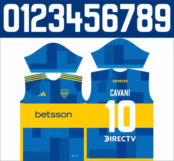 Arte Vetor Camisa Time Boca Juniors Titular 2023-24 x7