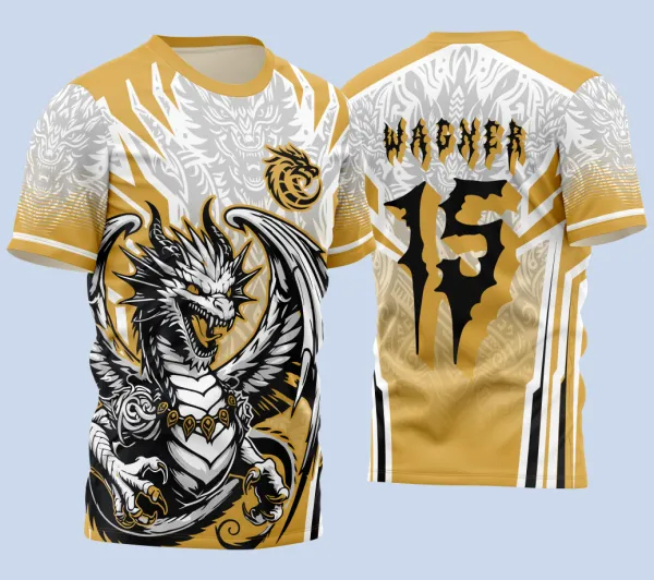 Arte Vetor Camisa de Interclasse Dragão Divino 2024 - 2025