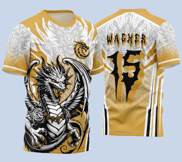 Arte Vetor Camisa de Interclasse Dragão Divino 2024 - 2025