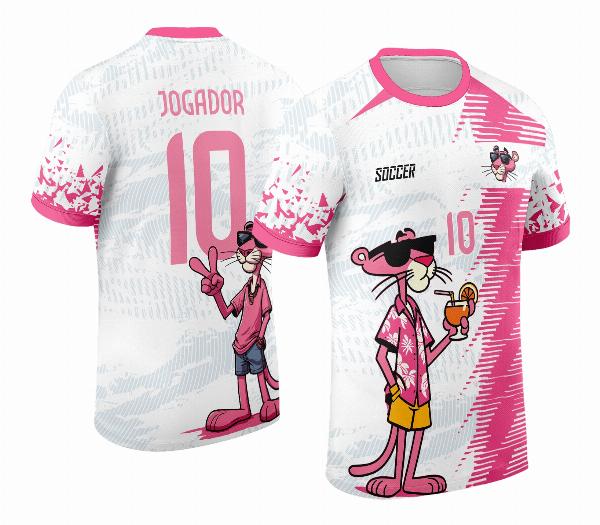 Arte Vetor Camisa de Interclasse Pantera Cor de Rosa 2024 - 2025