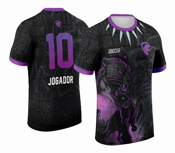 Arte Vetor Camisa de Interclasse Pantera Negra Tribal 2024 - 2025