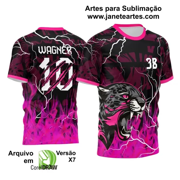 Arte Vetor Camisa de Interclasse Pantera Rosa 2025