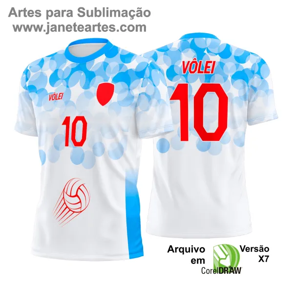 Arte Vetor Camisa de Vôlei - Estampa Camisa de Vôlei