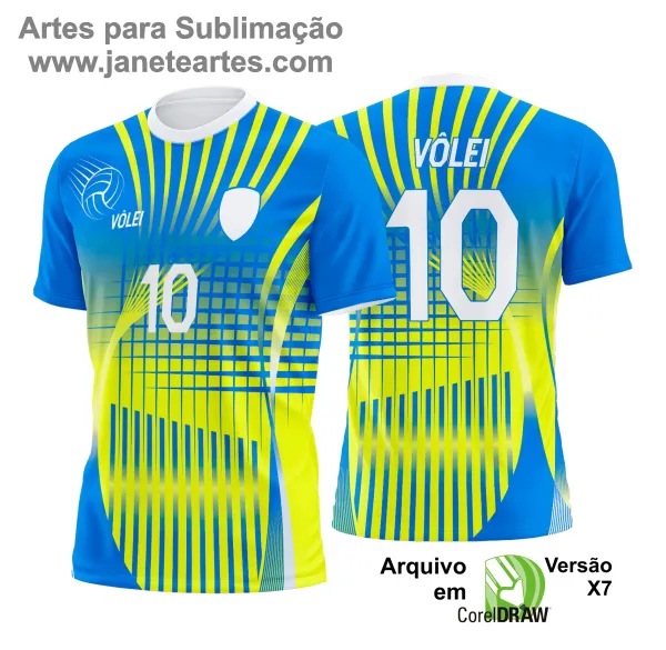 Arte Vetor Camisa de Vôlei - Estampa Camisa de Vôlei