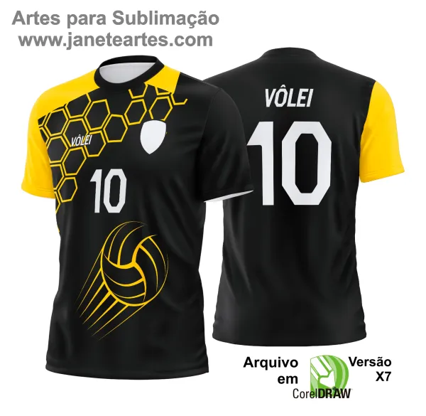 Arte Vetor Camisa de Vôlei - Estampa Camisa de Vôlei