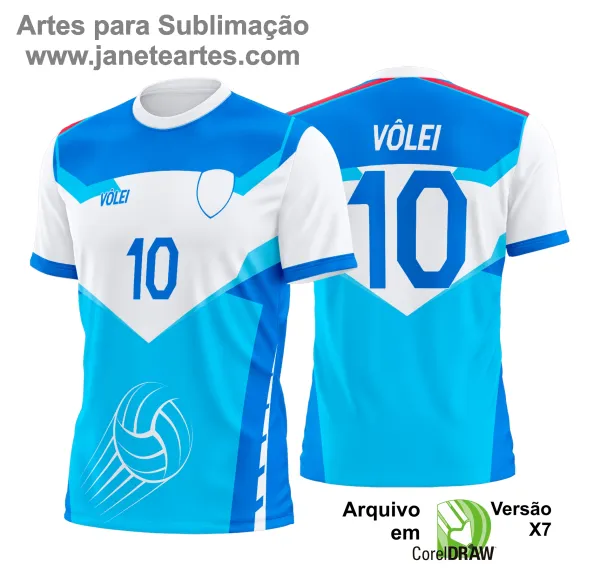 Arte Vetor Camisa de Vôlei - Estampa Camisa de Vôlei