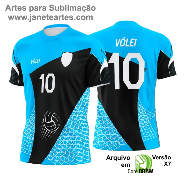 Arte Vetor Camisa de Vôlei - Estampa Camisa de Vôlei
