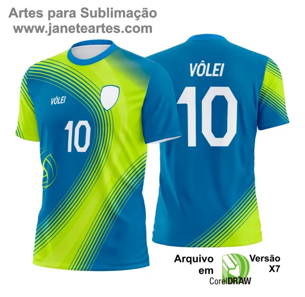 Arte Vetor Camisa de Vôlei - Estampa Camisa de Vôlei