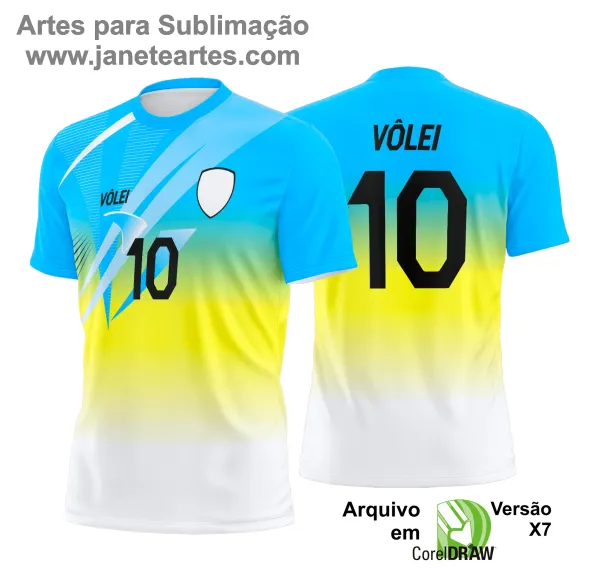 Arte Vetor Camisa de Vôlei - Estampa Camisa de Vôlei