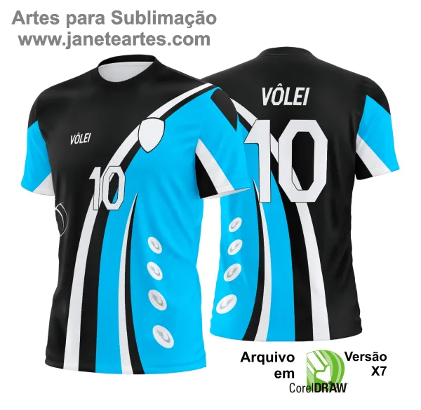 Arte Vetor Camisa de Vôlei - Estampa Camisa de Vôlei