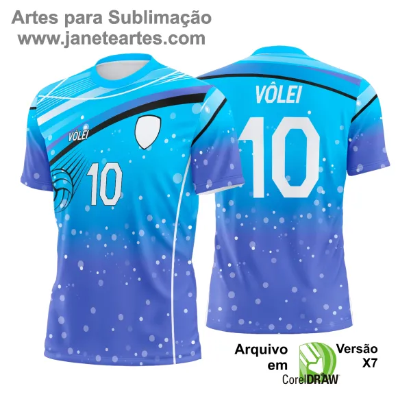 Arte Vetor Camisa de Vôlei - Estampa Camisa de Vôlei