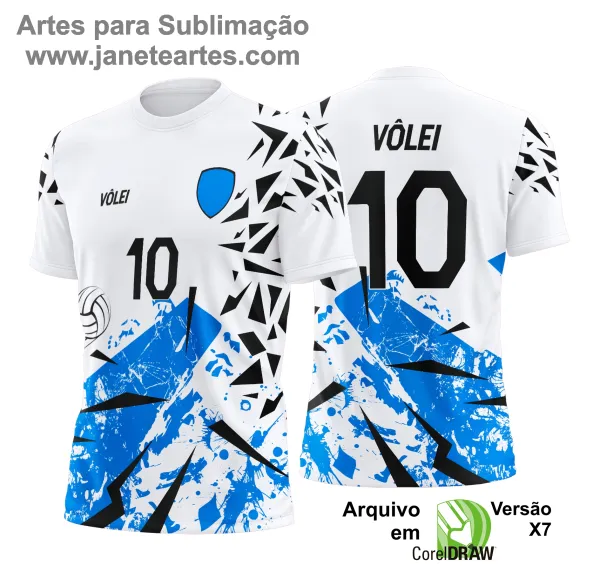 Arte Vetor Camisa de Vôlei - Estampa Camisa de Vôlei