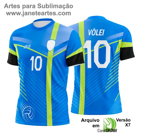 Arte Vetor Camisa de Vôlei - Estampa Camisa de Vôlei