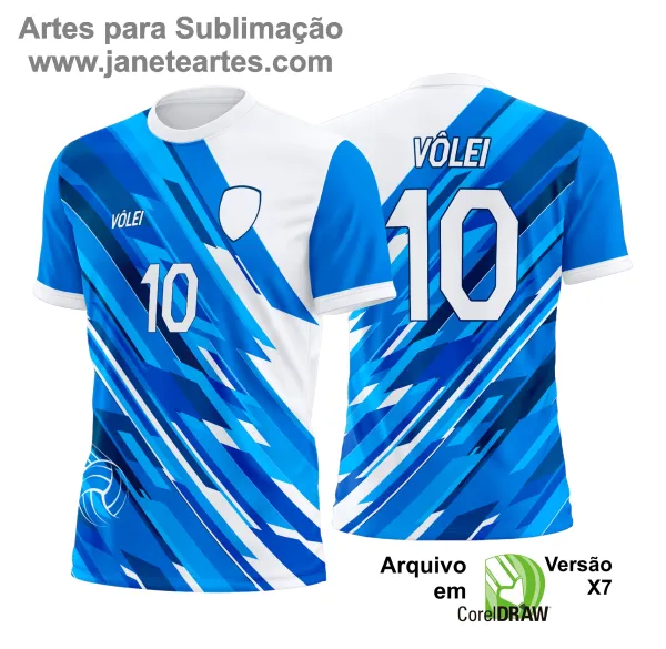 Arte Vetor Camisa de Vôlei - Estampa Camisa de Vôlei