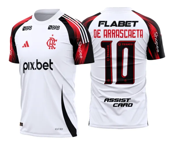 Arte Vetor Camisa do Flamengo Reserva 2025 - 2026
