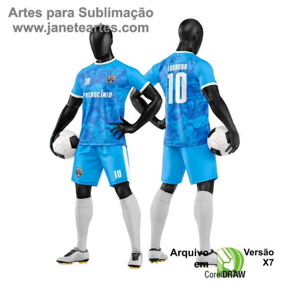 Arte Vetor Camisa e Short de Time de Futebol Amador