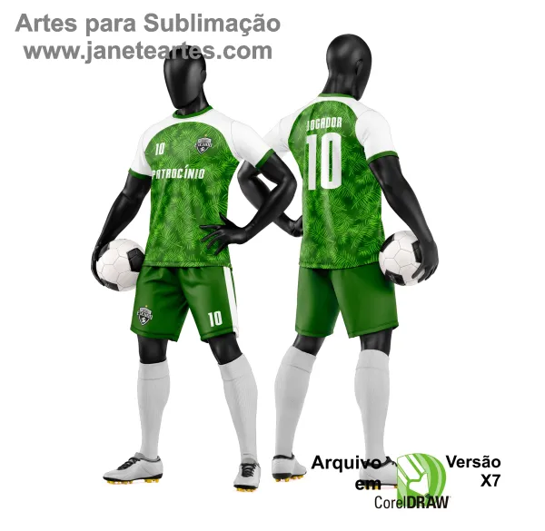 Arte Vetor Camisa e Short de Time de Futebol Amador