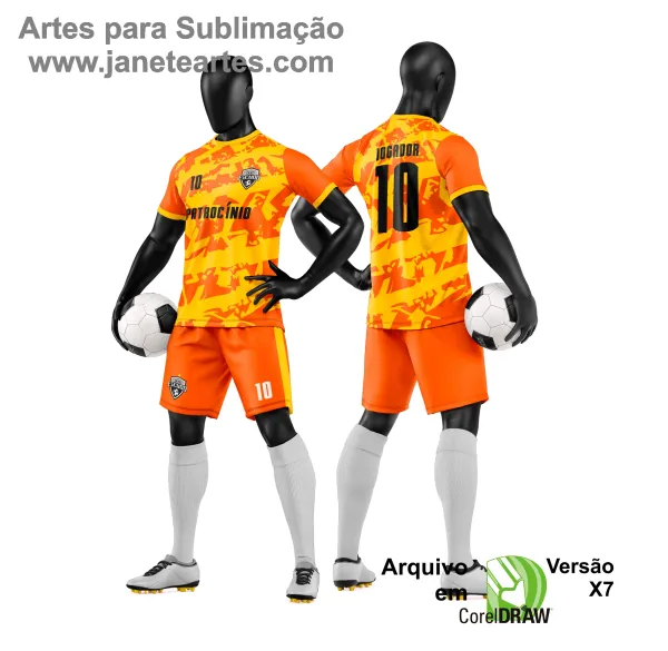 Arte Vetor Camisa e Short de Time de Futebol Amador