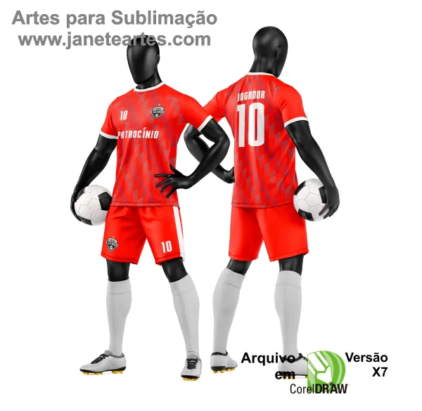 Arte Vetor Camisa e Short de Time de Futebol Amador