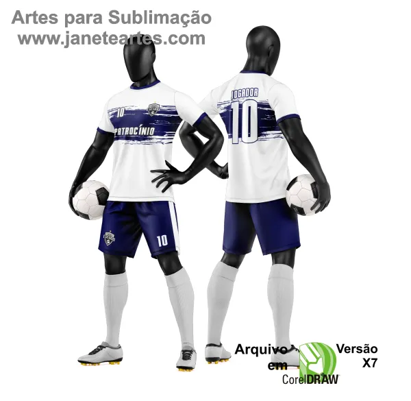 Arte Vetor Camisa e Short de Time de Futebol Amador