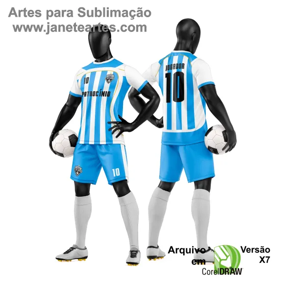 Arte Vetor Camisa e Short de Time de Futebol Amador