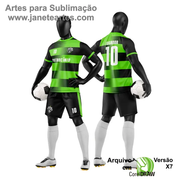 Arte Vetor Camisa e Short de Time de Futebol Amador