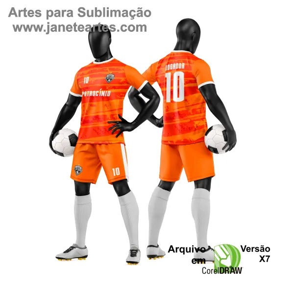 Arte Vetor Camisa e Short de Time de Futebol Amador