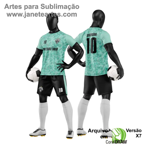 Arte Vetor Camisa e Short de Time de Futebol Amador