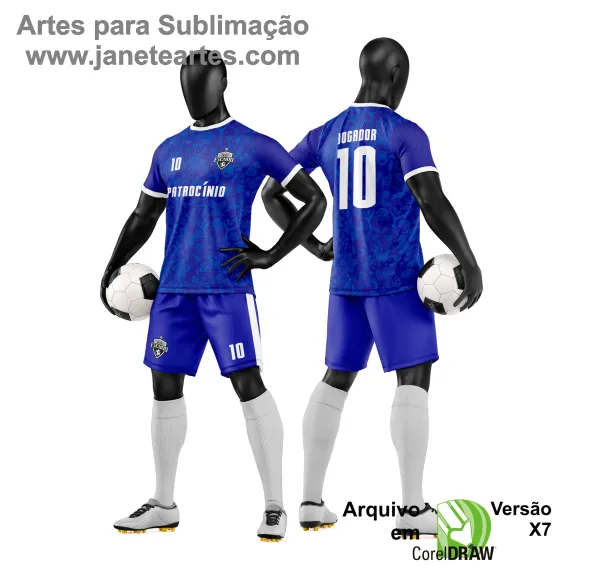 Arte Vetor Camisa e Short de Time de Futebol Amador