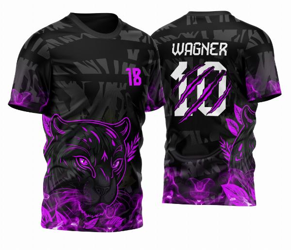 Arte Vetor Camisa para InterClasse Pantera Negra Traços Rosa e Garras 2024