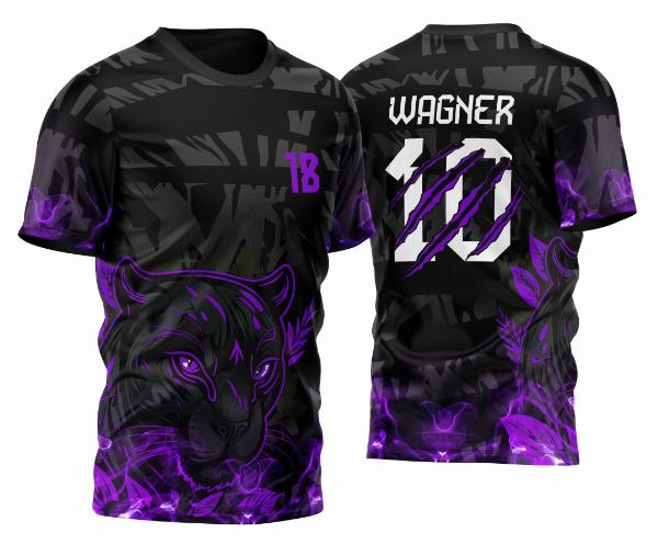 Arte Vetor Camisa para InterClasse Pantera Negra Traços Roxos e Garras 2023