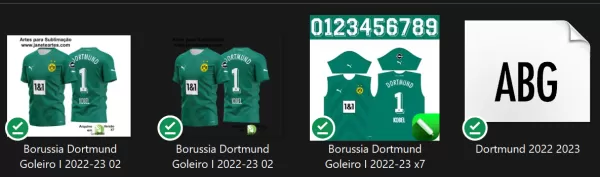 Arte Vetor Estampa Camisa Borussia Dortmund Goleiro 2022-23