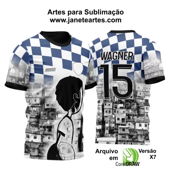 Arte Vetor Estampa Camisa Favela Modelo 02