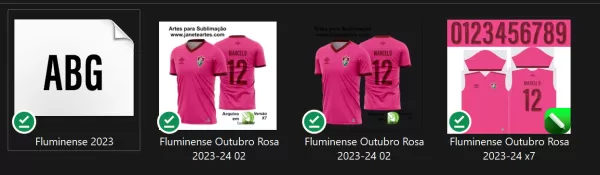 Arte Vetor Estampa Camisa Fluminense Outubro Rosa 2023 2024