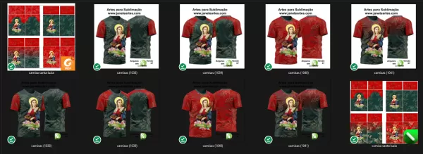 Arte Vetor Estampa Camisa Santa Luzia 2024 Modelo 01