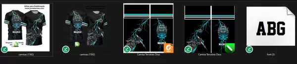 Arte Vetor Estampa Camisa TERCEIRÃO Zeus Raios 2024 Modelo 07