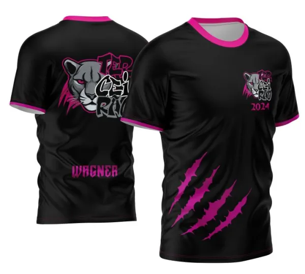 Arte Vetor Estampa Camisa Terceirão 2024 - Pantera Negra Modelo 02