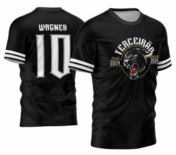 Arte Vetor Estampa Camisa Terceirão 2024 - Pantera Negra Modelo 04
