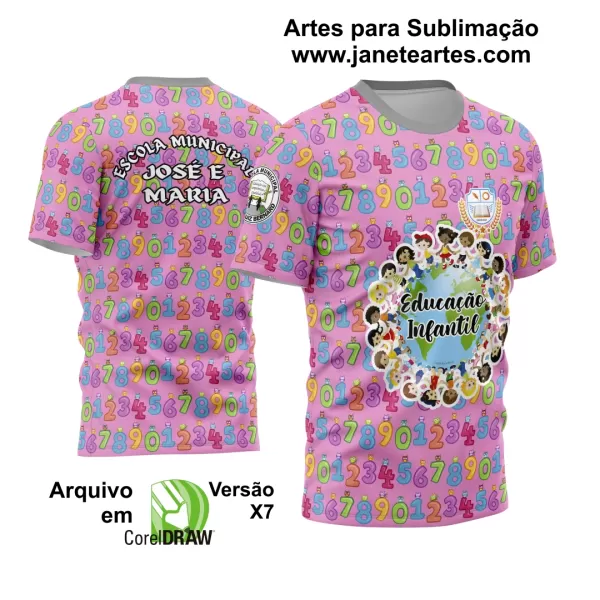 Arte Vetor Estampa Template Camisa Professora - Professor 2024 Educação Infantil