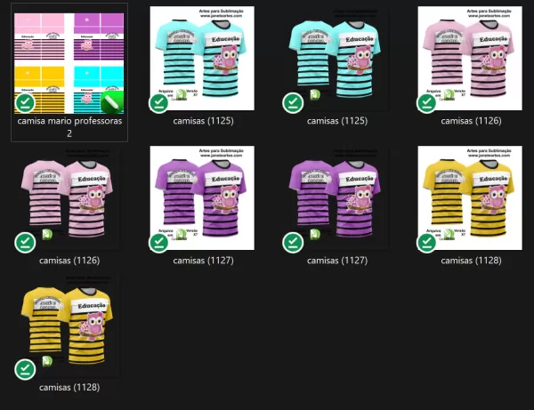 Arte Vetor Estampa Template Camisa Professora - Professor 2024 Modelo 10
