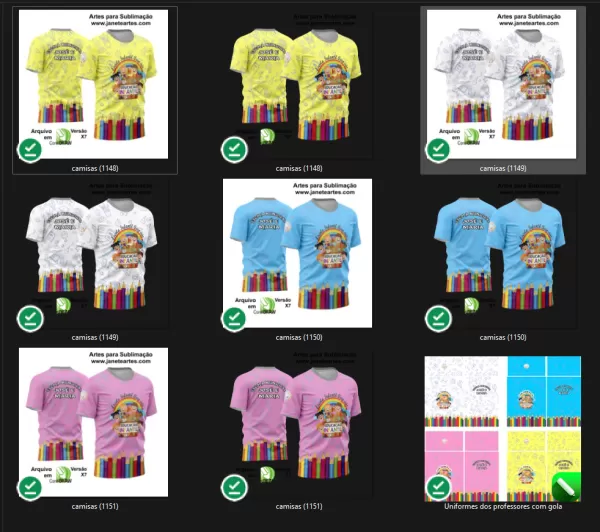 Arte Vetor Estampa Template Camisa Professora - Professor 2024 Modelo 16